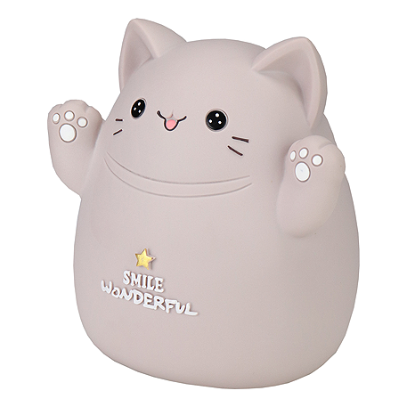 Копилка "Влюбленный котик",18*17*14 см, серая КС-0855