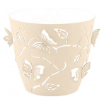 Горшок для цветов Plast Team Butterflies 0,7 л D115 мм круглый 115х115х105 мм молочный туман