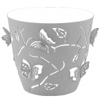 Горшок для цветов Plast Team Butterflies 2,5 л D175 мм круглый 176х176х164 мм серый шторм