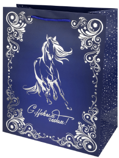 Dream cards Пакет подар. мат.лам.тис.фол 26,4х32,7х13,6см (L) Грациозный конь 190г(соб.раз) ППК-2425