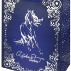 Dream cards Пакет подар. мат.лам.тис.фол 26,4х32,7х13,6см (L) Грациозный конь 190г(соб.раз) ППК-2425