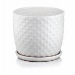 05.429.13 Кашпо с поддоном Amsterdam d13; h11 см белый (ш/к 5071)