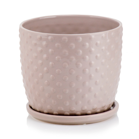 05.431.13 Кашпо с поддоном Amsterdam d13; h11 см пудра (ш/к 5156)