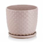 05.431.13 Кашпо с поддоном Amsterdam d13; h11 см пудра (ш/к 5156)