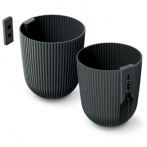 DMIW150-446U Кашпо настенное Milly Wall d14,6 h17,6 см 2,1л серый (carbon) *