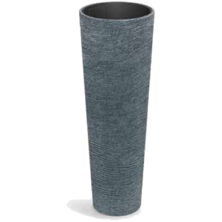 TTSO40H-460GR Кашпо Tubra Round Slim High d40 h110 см 20л гранит (granite)