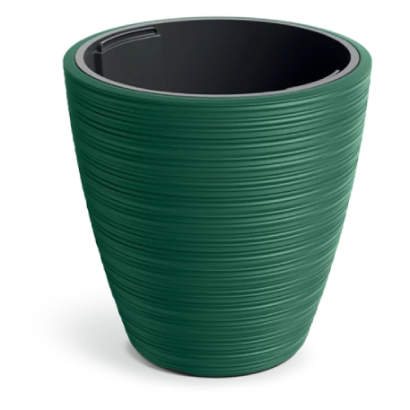DBVR300-2411U Кашпо Vena Round d30 h30 см 10/15 л зеленый с вкладышем