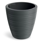 DBVR400-419U Кашпо Vena Round d39 h40 см 20/33 л тем. серый с вкладышем