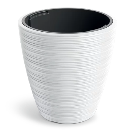 DBVR400-S449 Кашпо Vena Round d39 h40 см 20/33 л белый с вкладышем