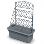 DBLO600-405U Балконный ящик Pergola Bloma 58*29 h22,5 см серый (stone gray)