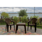 * Кресло Decorona DeVeranda садовое 540x535x785 мм, круглая сетчатая спинка, горький шоколад