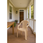 * Кресло Decorona DeVeranda садовое 540x535x785 мм, круглая сетчатая спинка, молочный шоколад