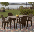 * Кресло Decorona DeVeranda садовое 580x625x880 мм, квадратная сетчатая спинка, горький шоколад