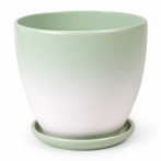 Горшок керам. с поддоном В/О "Туман зелёный" № 4 d18см h16см 2,5л