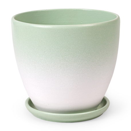 Горшок керам. с поддоном В/О "Туман зелёный" № 6 d26см h23,5см 8,3л