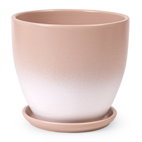 Горшок керам. с поддоном В/О "Туман капучино" № 6 d26см h23,5см 8,3л