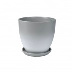 Горшок керам. с поддоном В/О "Туман серый" № 3 d15см h13см 1,4л