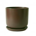 Горшок керам. с поддоном Цилиндр "Шоколад" № 3 d15см h13см 1,6л