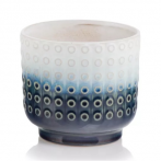 02.758.14 Кашпо Barcelona d14; h13 см бело-синий (ш/к 0984)