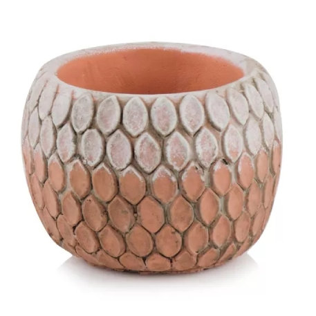 05.199.13 Кашпо Rustic d13; h12 см бело/персиковый (ш/к 0832)