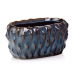 05.330.29 Кашпо овал. Vintage 29*16; h13 см синий (ш/к 7540)