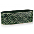 07.132.37 Кашпо овал. Vintage 37*13; h12 см зеленый (ш/к 6740)