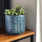 09.137.17 Кашпо Vintage d17; h17 см синий (ш/к 1853)