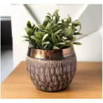 44.014.12 Кашпо Vintage d12; h11 см фиолетовый с золотом (ш/к 8952)