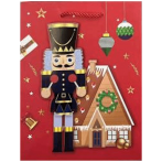 Dream Cards Пакет подарочный мат.лам,глиттер,3Dэл. 18х23х10см(М), Солдатик и домик, 210 г ПКП-9202