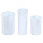 005 Сет ваз NEMO из 3-х шт (10*15см 0,9л + 12*18см 1,6л + 9*21,7см 0,9л) белый