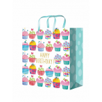 Optima Пакет подарочный с глянцевой ламинацией 18x23x8см (М) Кексики, 128 г ППК-4367