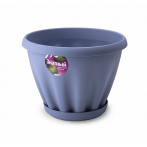 Горшок "Знатный" голубая лагуна с поддоном d110 0,45 л