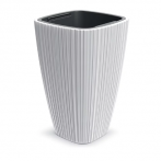 DHOS400-S449 Кашпо квадрат. ORO 39*39 h60 см 57/20 л белый с вкладышем