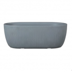 274 Миска овал. пластик. LINETTO JARDINIERE STONY GREY 46*24*17 см 9,7л серый камень (ш/к 2431)