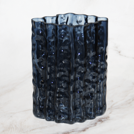 Ваза Пуговичная h21 см крш. темн. дым