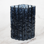 Ваза Пуговичная h21 см крш. темн. дым