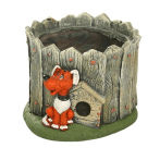 Зкш005 Зоокашпо "Сторожевой пес" d-14см, 20*18*13 см