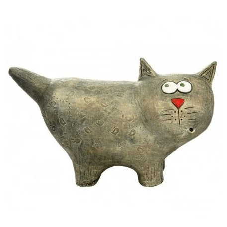 Ф032м Садовая фигура "Котик испуганный" (однот) 31*13*22