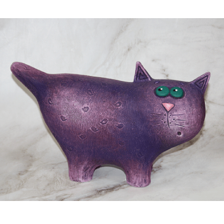 Ф032ц Садовая фигура "Котик испуганный" (цвет) 31*13*22