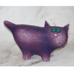 Ф032ц Садовая фигура "Котик испуганный" (цвет) 31*13*22