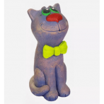 Ф033ц Садовая фигура "Котик в бабочке" (цвет) 18*21*36