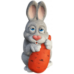 Ф095 Садовая фигура "Зайкина Любовь -Морковь" 15*15*31