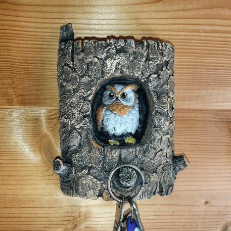 Ф180 Ключница "Совушка в дупле" 14*7*18