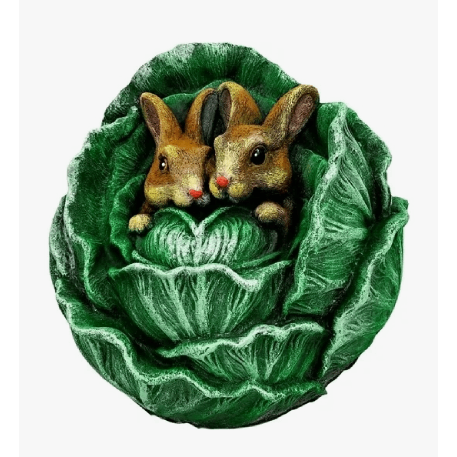Ф220 Садовая фигура "Зайки в капусте" 5*23*25