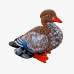 Ф226 Садовая фигура «Утка мандаринка на камушках» 29*14*26