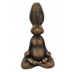 Ф239б Садовая фигура «Зайка ДЗЕН» (бронза) 18*24*44