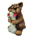 Ф253 Садовая фигура "Пёс Бася" 23*21*29