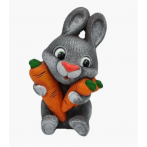 Ф267 Садовая фигура «Зайчонок Лучик» (серый) 16*14*24