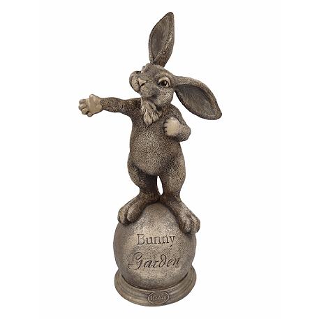Ф271б Садовая фигура «Зайчик Владлен» (бронза) 20*22*62