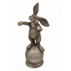 Ф271б Садовая фигура «Зайчик Владлен» (бронза) 20*22*62